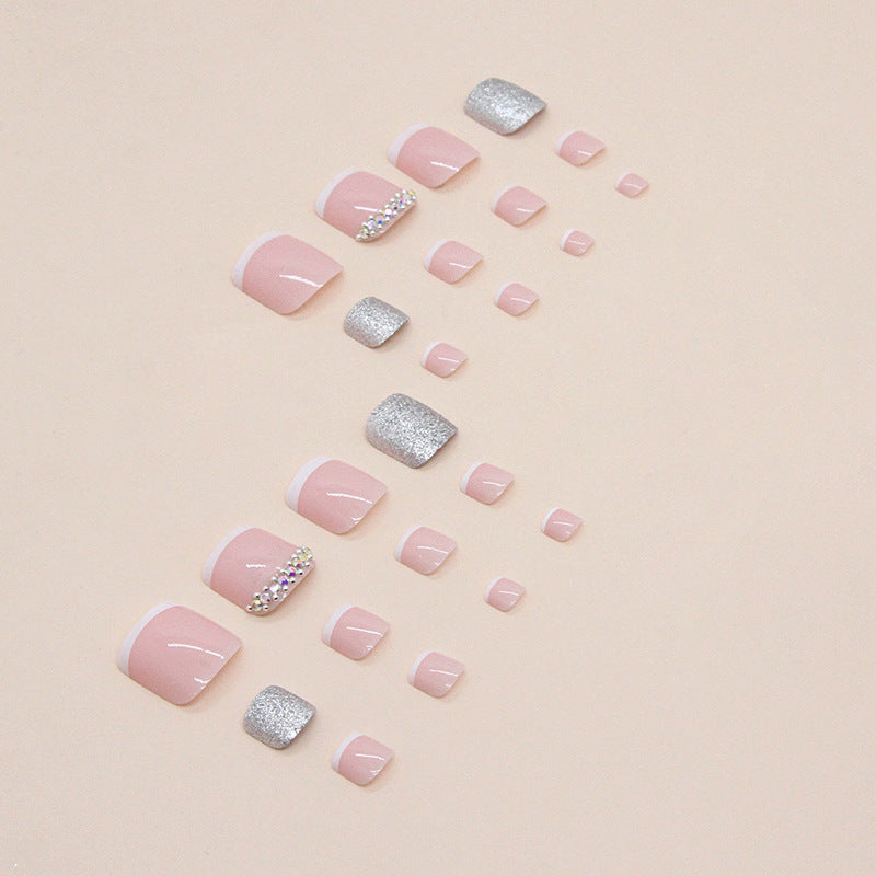 Decorative Rhinestone-Accented Toe Nail Art Stornfield