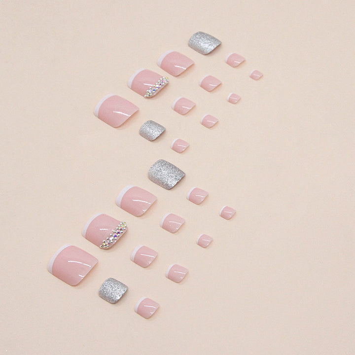 Decorative Rhinestone-Accented Toe Nail Art Stornfield