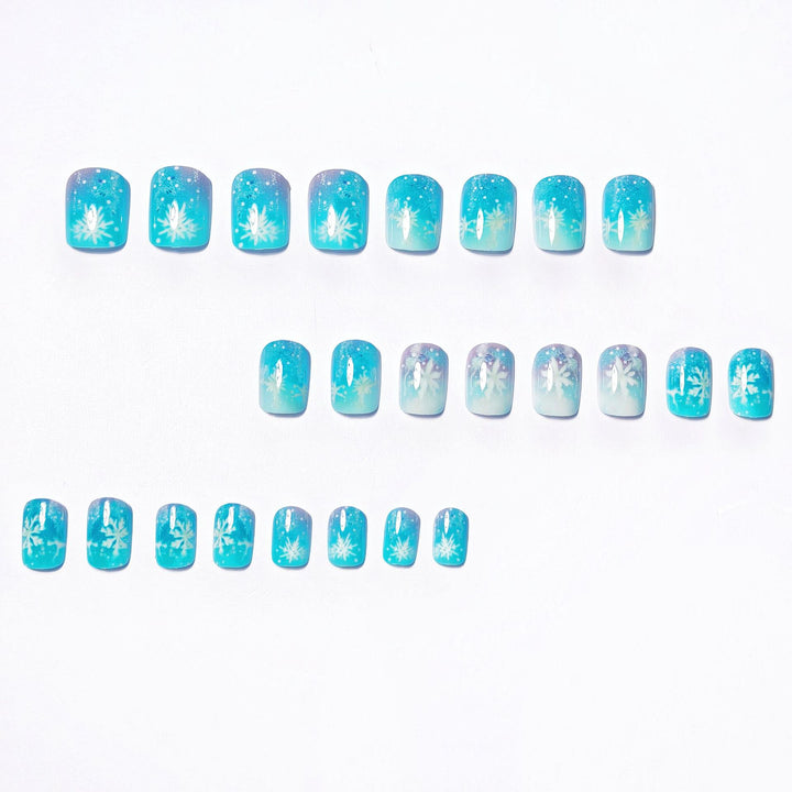 Artificial nails with winter snowflake design Stornfield