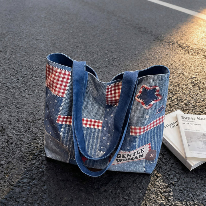 Chic Denim Patchrk Tote Bag Stornfield