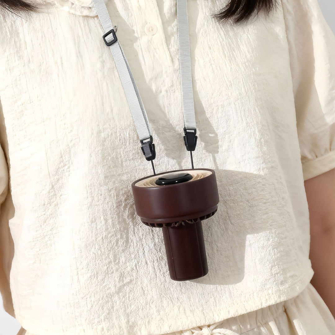 Ladies Portable Hand Fan with LCD Display and USB Charging Function Stornfield