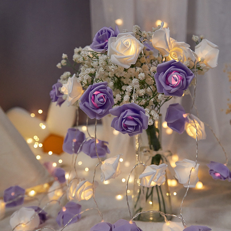 Decorative LED rose string lights Stornfield