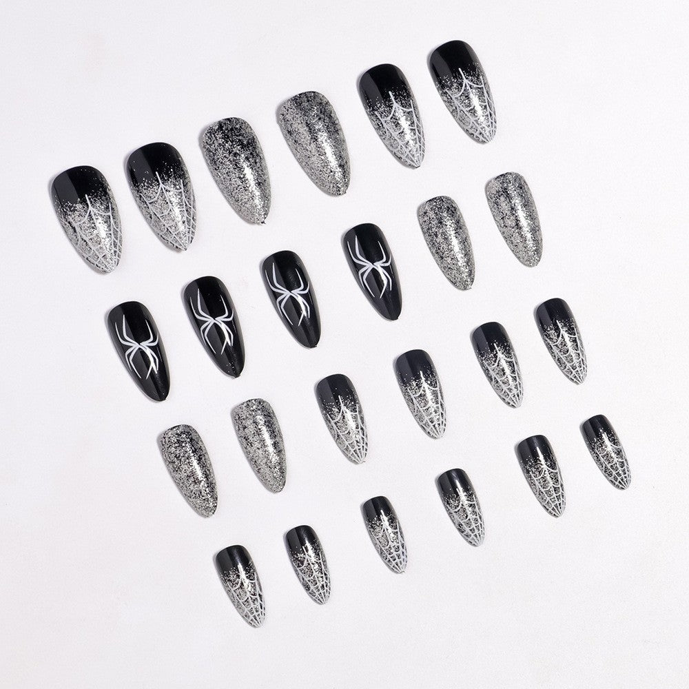Halloween-Themed Spider Web Press-On Nails Stornfield