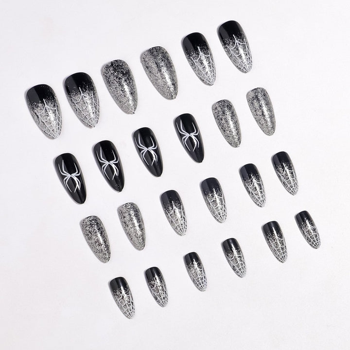 Halloween-Themed Spider Web Press-On Nails Stornfield