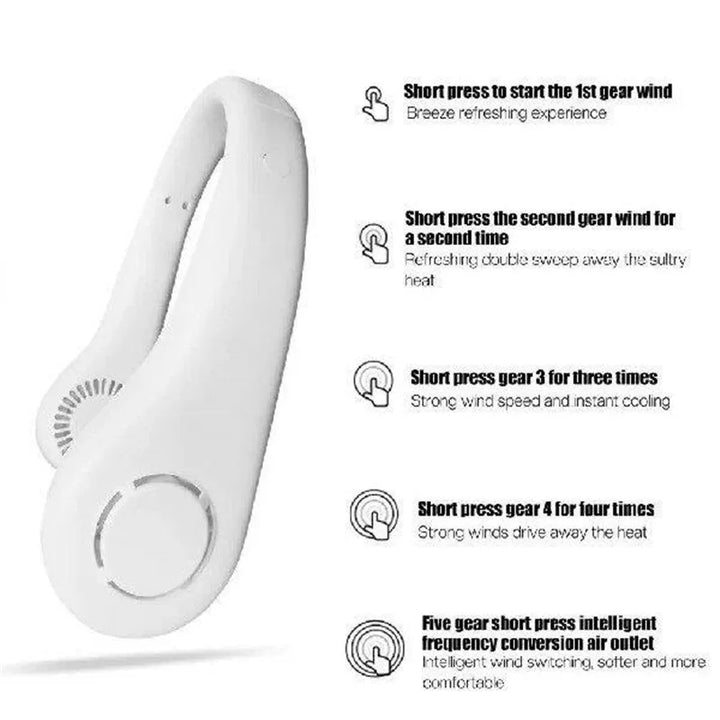 Unisex One Size Ergonomic U-Shape Portable Neck Cooling Fan with Bladeless Airflow Stornfield
