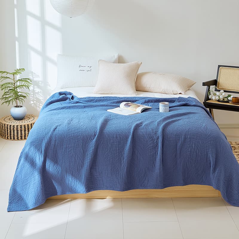 Summer Cooling Breathable Textured Pure Cotton Gauze Blanket | Stornfield