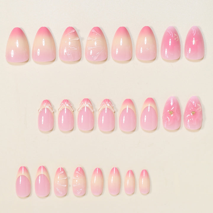 Elegant Floral Press-On Nail Art Set Stornfield