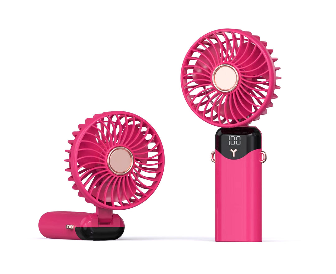 Portable Mini Fan with USB Charging and Digital Display Stornfield
