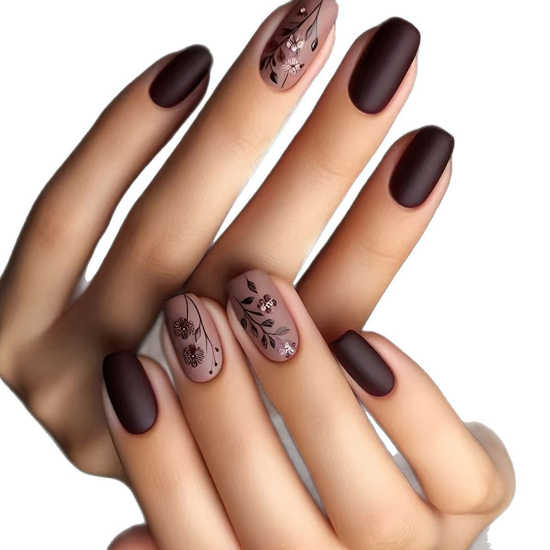 Floral Art Acrylic Nail Set Stornfield