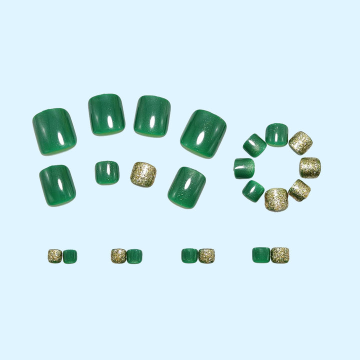 Fake nail set with sparkling glitter accents Stornfield