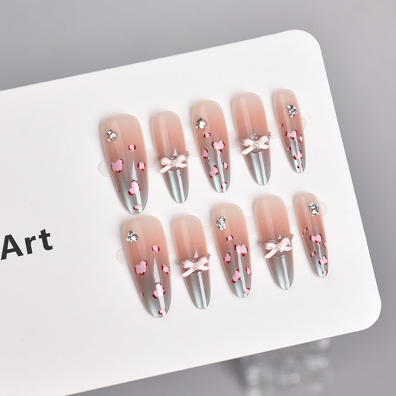 Glamorous Heart-Themed Press-On Nail Set Stornfield