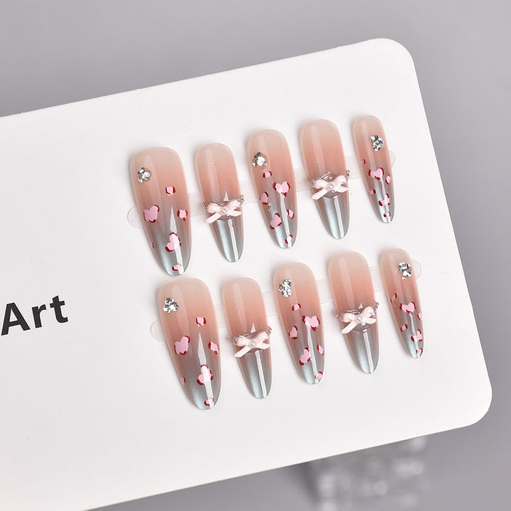 Glamorous Heart-Themed Press-On Nail Set Stornfield