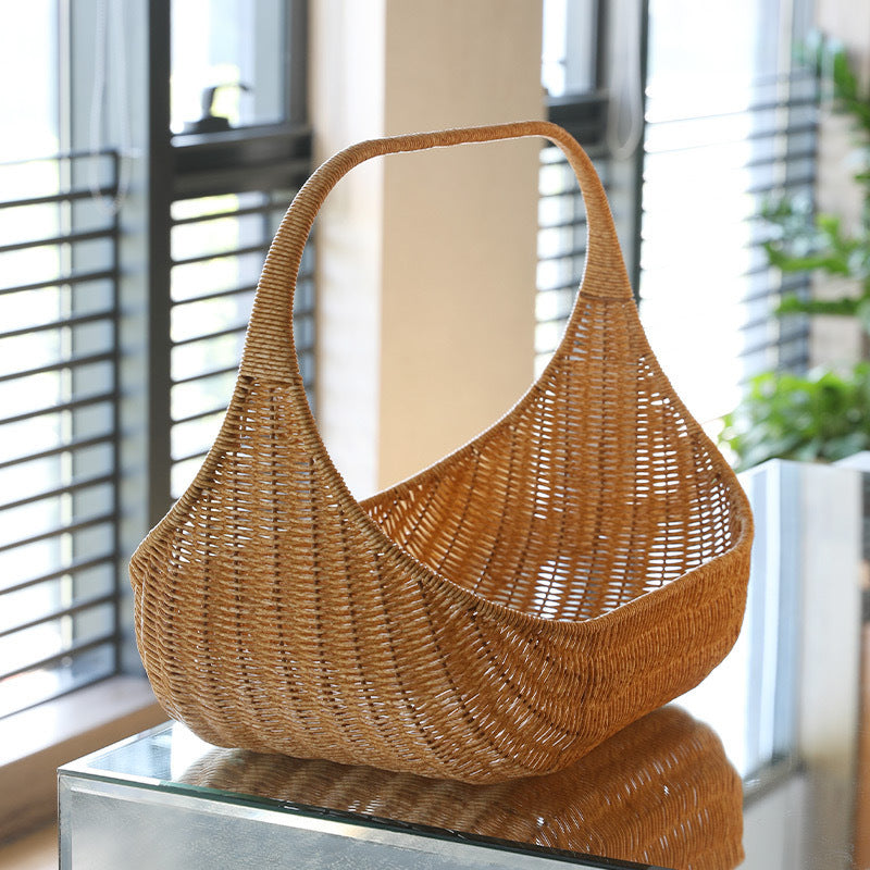 Ladies Handcrafted Rattan Basket with Elegant Contour Stornfield