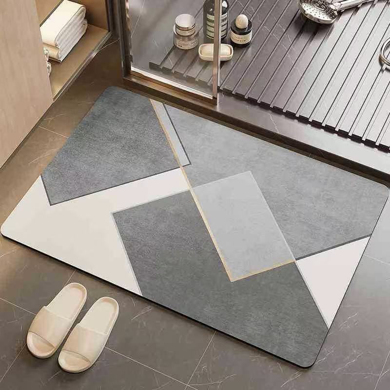 Geometric Pattern Bathroom Mat Stornfield