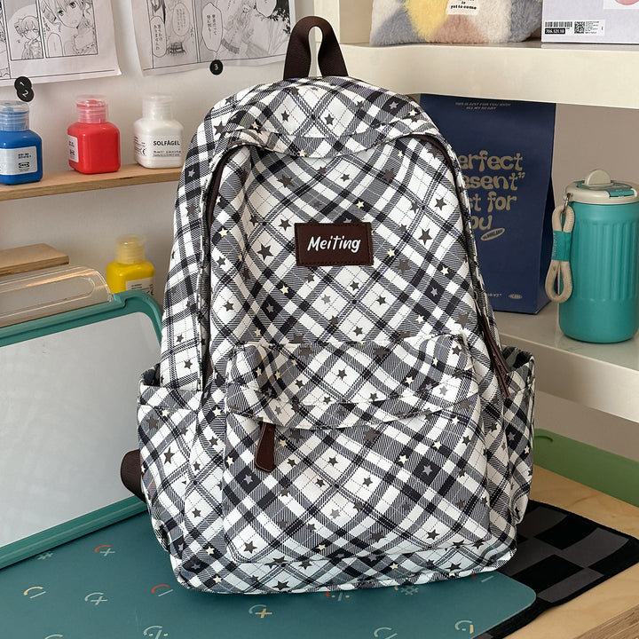 Plaid Pattern Casual Backpack Stornfield