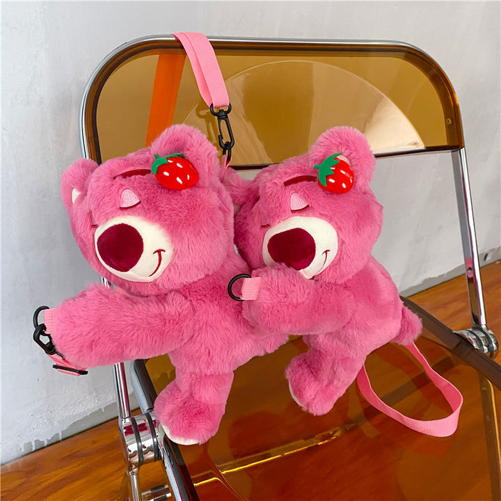 Plush Cartoon Character Shoulder Bag