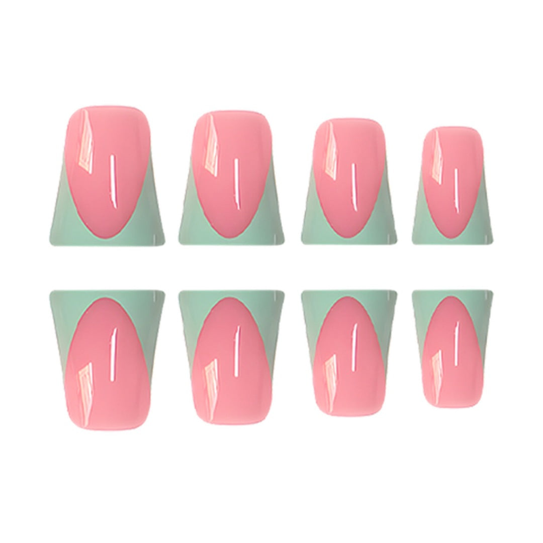 Stylish French Tip Press-On Nails with Customizable Design Stornfield