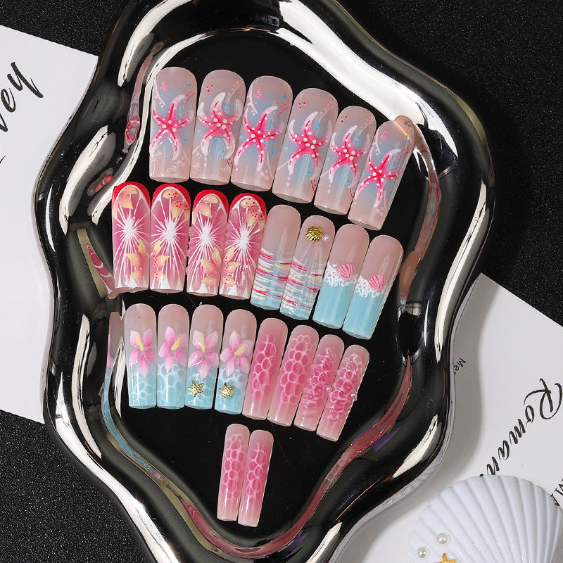 Tropical Ocean-Inspired Press-On Nail Set Stornfield
