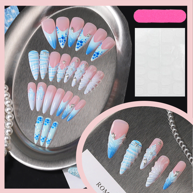 Sea-Inspired Press-On Nail Set Stornfield