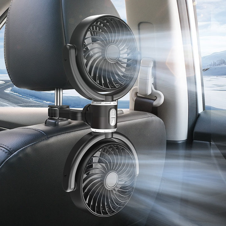 Adjustable Dual-Head Car Air Circulation Fan Stornfield
