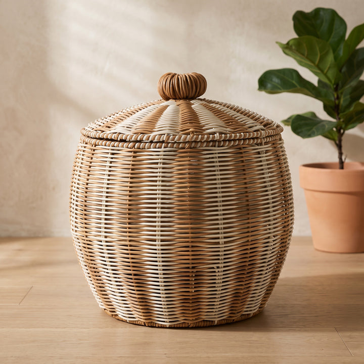 Stylish basket with lid Stornfield