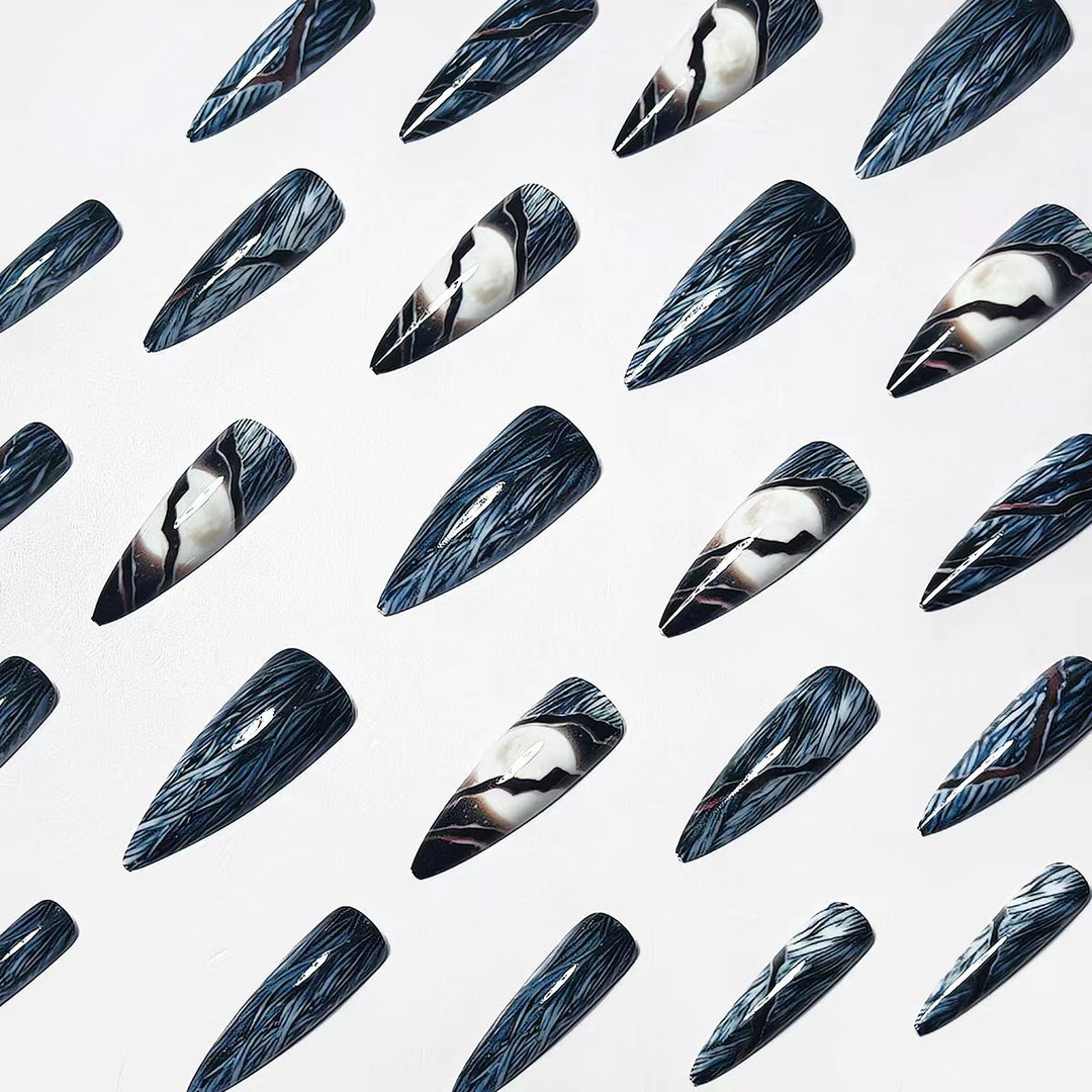 Artificial Nails in Futuristic Moon Design Stornfield