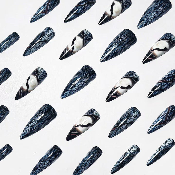 Artificial Nails in Futuristic Moon Design Stornfield