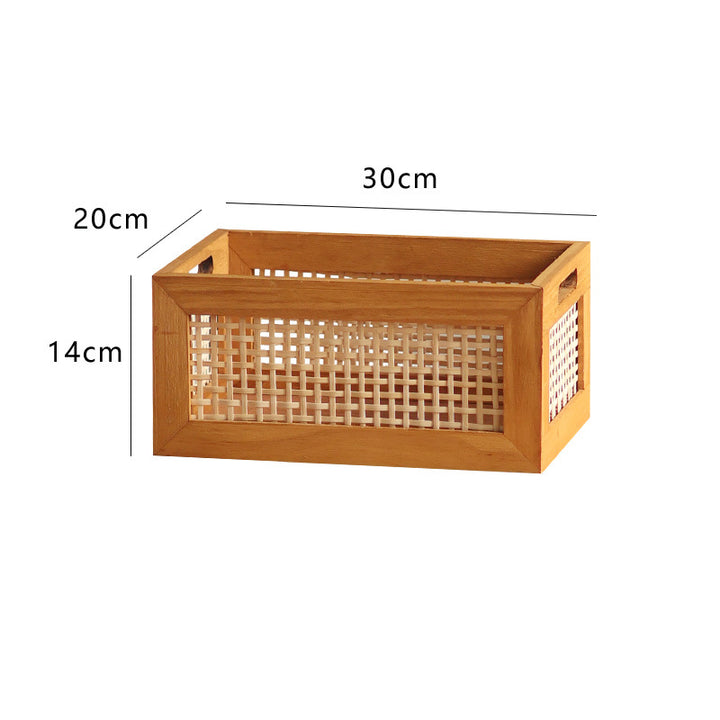 Storage basket made of natural wood Stornfield