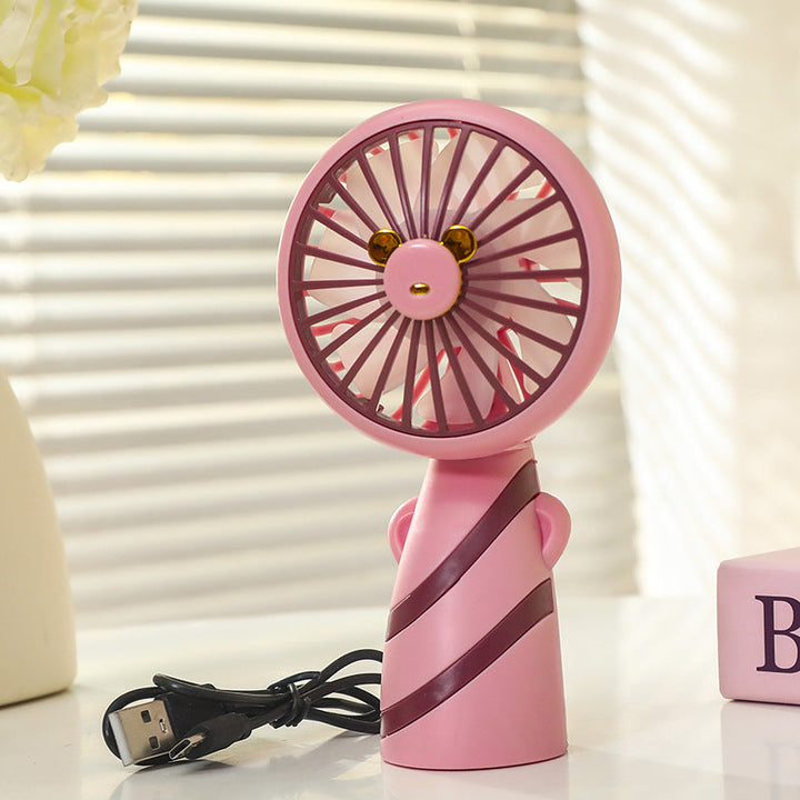 Women's Portable Mini Handheld Fan with USB Charging Function and Ergonomic Design Stornfield