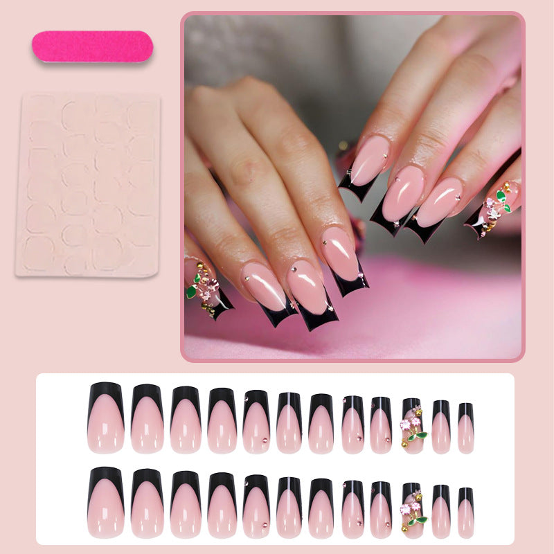 Artificial nail set with glamorous accents and elegant designs Stornfield