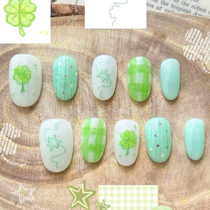 Decorative Nature-Inspired Press-On Nails