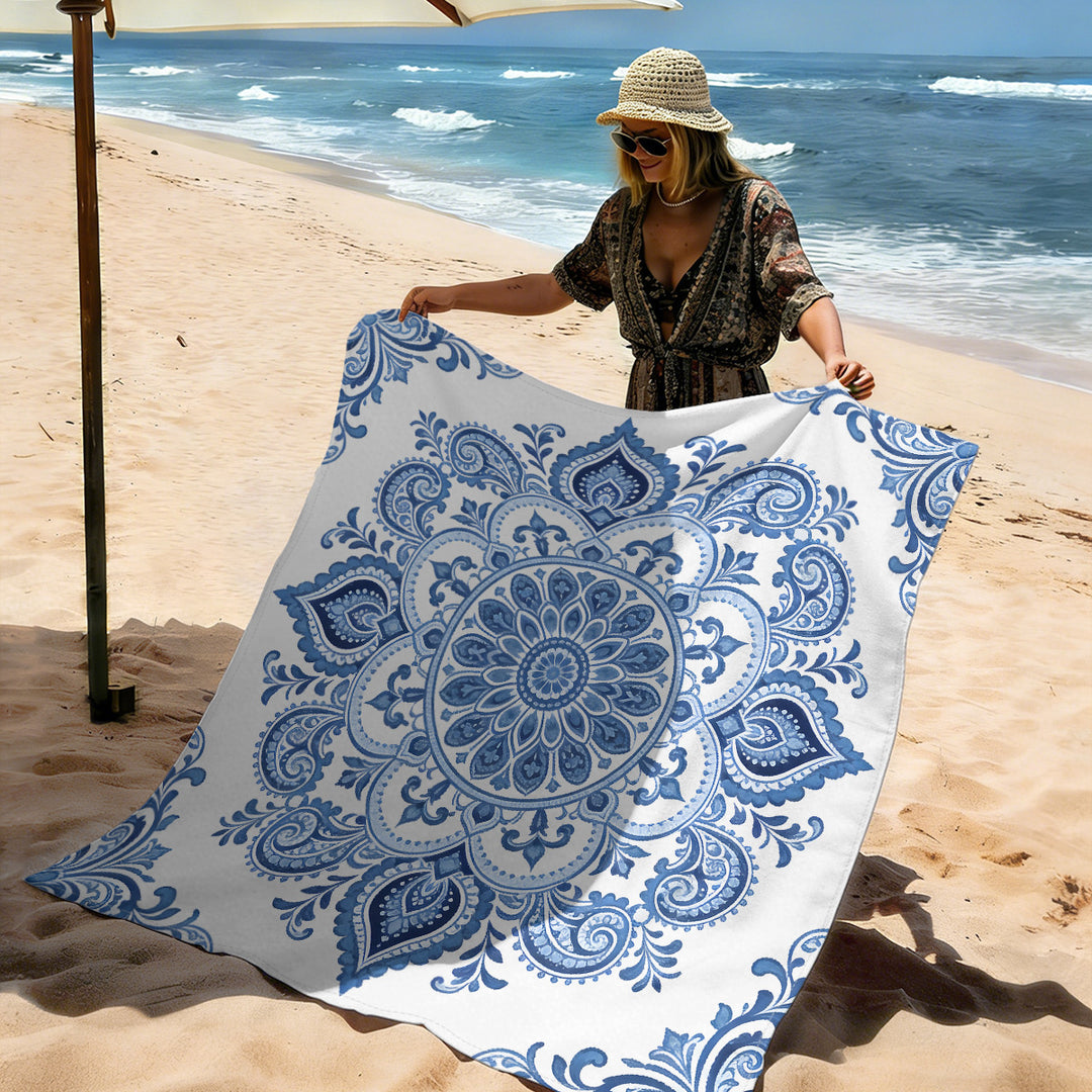 Mandala Design Beach Mat Stornfield