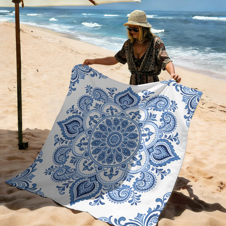 Mandala Design Beach Mat Stornfield