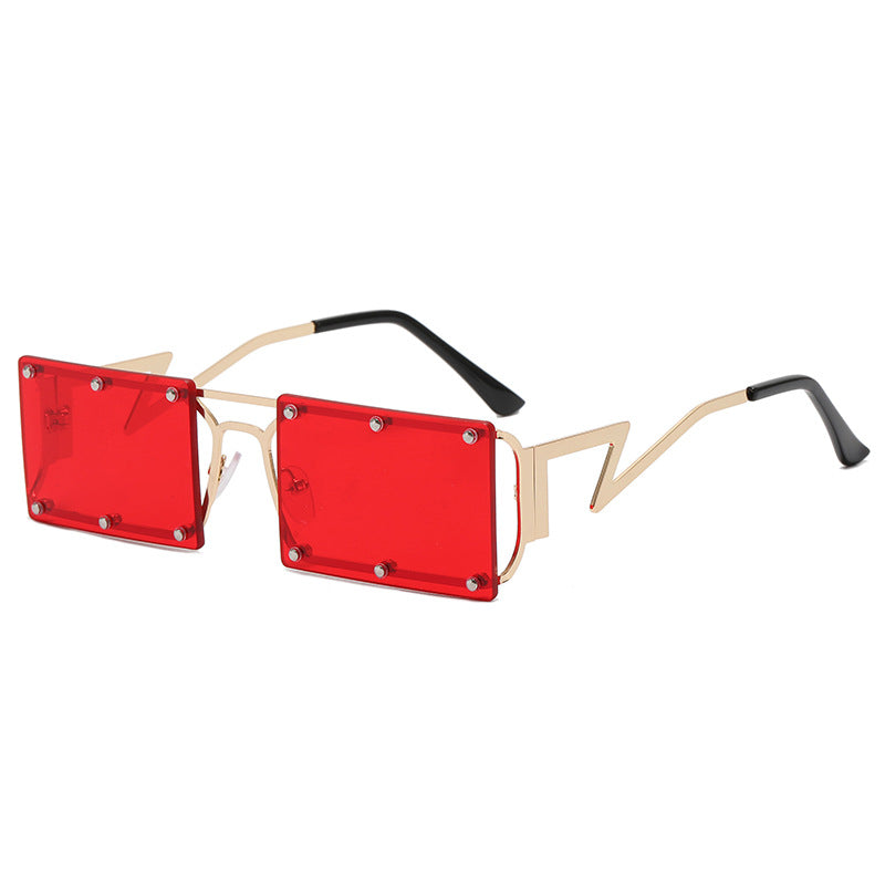 Women extravagant oversized sunglasses with geometric frame Stornfield