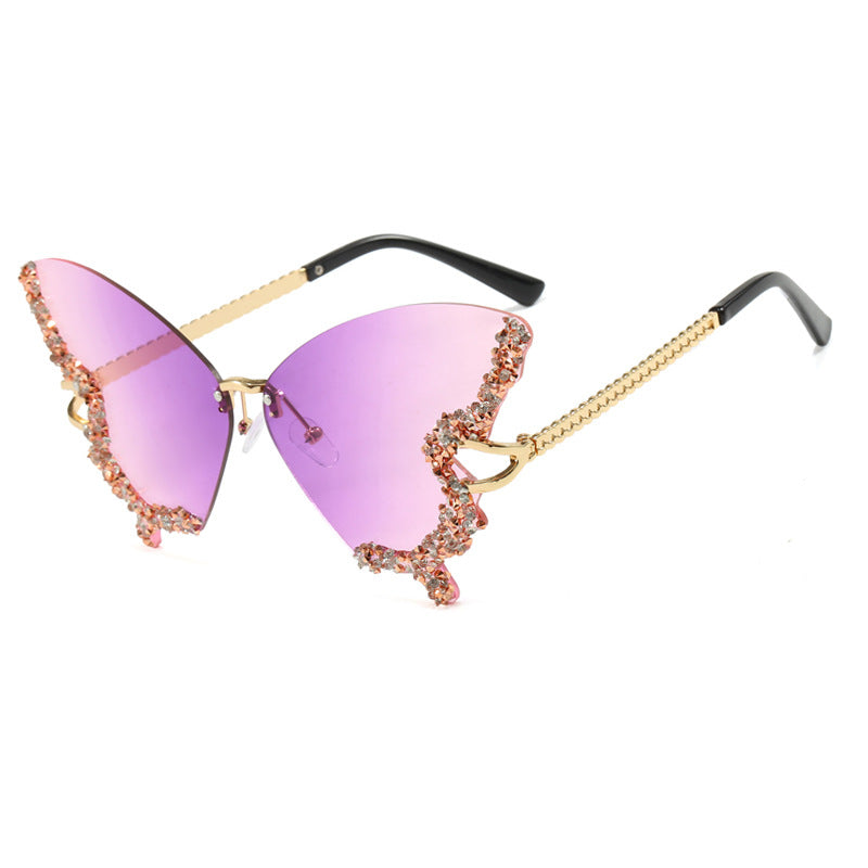 Women's large cat-eye sunglasses with sparkling rhinestone embellishment and elegant frame Stornfield