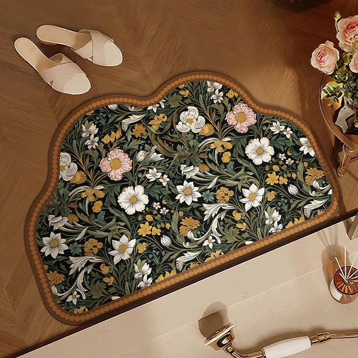 Floral Patterned Area Mat