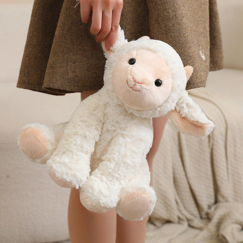 Plush Sitting Cow Comforter Toy with Mixed Faux-Fur Patches Stornfield