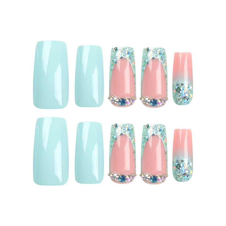 Sparkling nail art with creative rhinestone decorations Stornfield