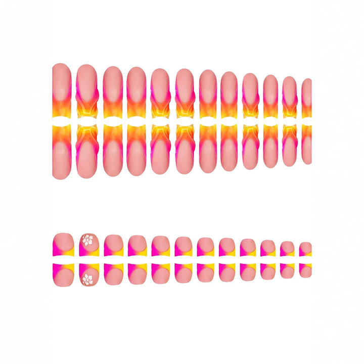 Trendy Flame Design Acrylic Nail Enhancements Stornfield