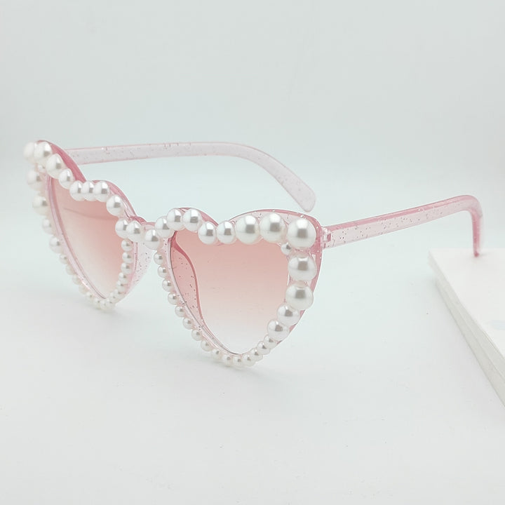 Heart-Shaped Pearl-Accented Sunglasses Stornfield