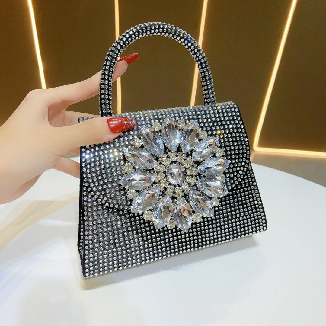 Glamorous Rhinestone-Studded Evening Handbag