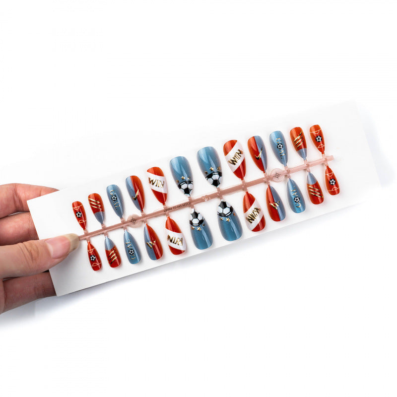 Soccer-Themed Press-On Nails