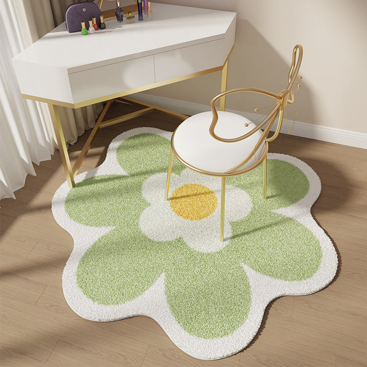 Playful Flower-Shaped Area Rug