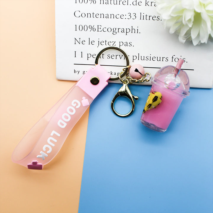 Unisex keychain with decorative cocktail design Bowlift