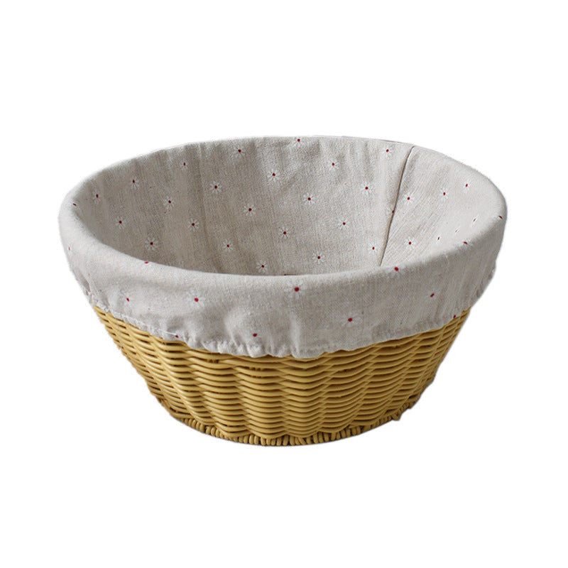 Cozy Fabric-Lined Woven Basket Stornfield