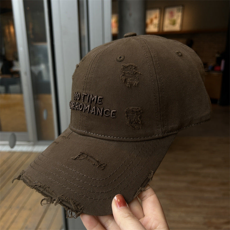 Women's Distressed Cotton Baseball Cap Stornfield
