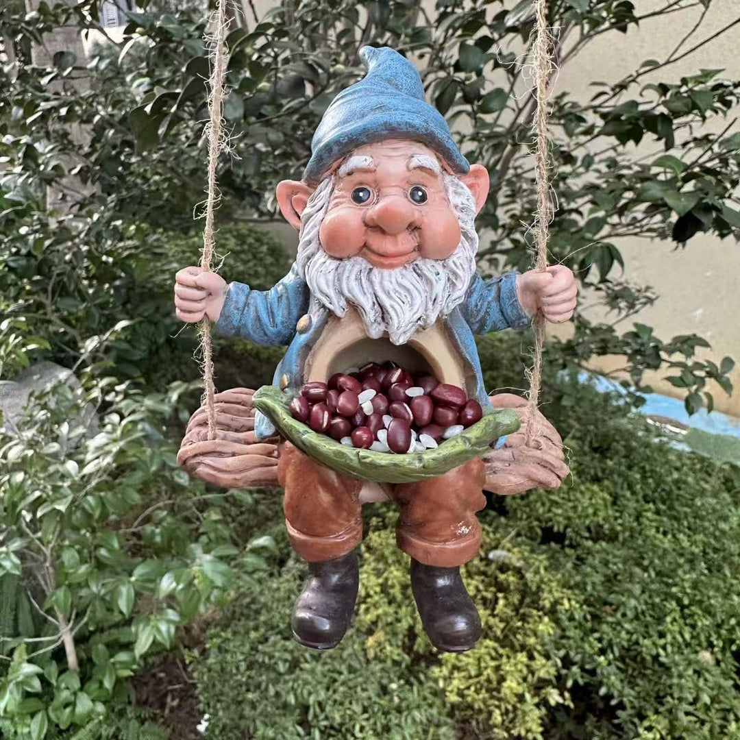 Garden gnome on swing Stornfield