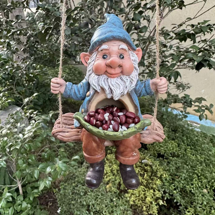 Garden gnome on swing Stornfield