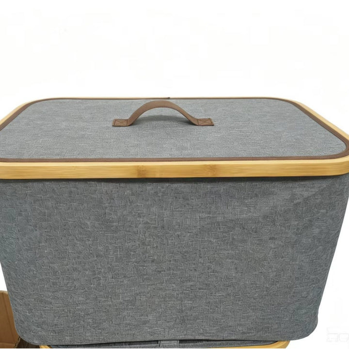 Storage boxes with elegant bamboo accents Stornfield