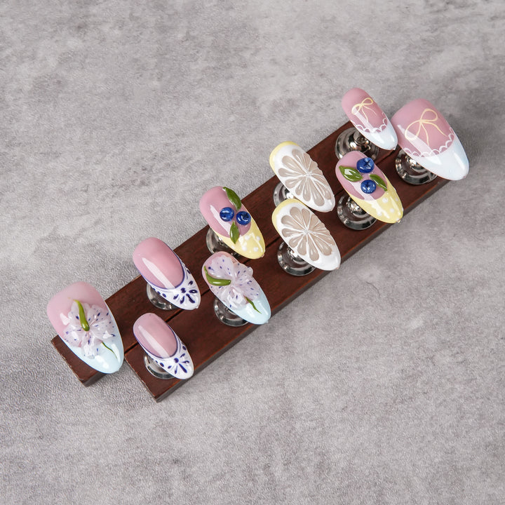 Artistic Floral Nail Enhancements